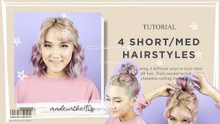 4 Hairstyles For Short To Medium Hair