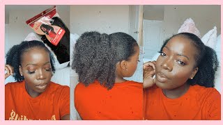 How To Style A Quick & Easy Low Ponytail On 4C Natural Hair