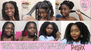 First Natural 4C Hair Washday Of The Year, From Cleansing To Braid Out | Self Care