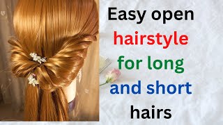 Easy Hairstyles|Open Hairstyles|Wedding\Party Hairstyle For Girl |How To Style Long Hair #Hairstyle