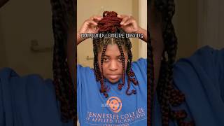 Burgundy Ombre Braids On My Relaxed Hair Using The Rubberband And Crochet Method  #Relaxedhair