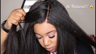 No Baby Hair, No Glue Needed I Natural Everyday Kinky Blowout Wig I Curlscurls
