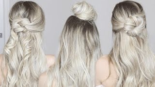 3 Easy Half Up Hairstyles | Alex Gaboury