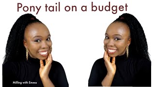 How To/ Ponytail On A Budget With Kanekalon Expression Braiding Hair / Diy