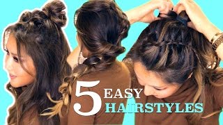  5 Lazy Easy Hairstyles  Cute Summer Braids
