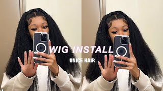 Kinky Straight Wig Install | Ft. Unice Hair