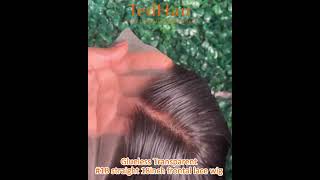 Tedhair Glueless Transparent #1B Frontal Lace Wig