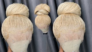 How To Make A Microtwist Braided Wig Using A 360 Lace Closure, #613. Diy Blonde Microtwist. |Ammie N