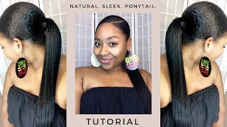 How To: Easy Natural. Sleek. Ponytail | 4C Blowout (As Told By Her)