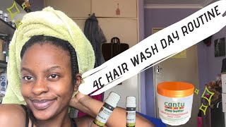 My Natural Hair Wash Day Routine + Hair Growth Essential Oils (4C Coarse Kinky Hair)
