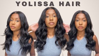 No Baby Hair | Watch Me Install This Super Natural Body Wave Wig | Ft. Yolissa Hair
