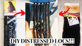 Diy|| How To Make Crochet Distressed/Locs From Xpression Kanekalon Braiding Hair Or Multi Crochet