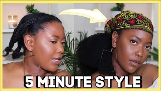 Easy Protective Hairstyles For 4C Natural Hair | Drawstring Ponytail Finesse!! Kandidkinks