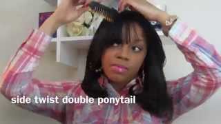 Double Ponytail On Straight Natural Hair