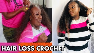 Hair Loss Crochet Braids/ Alopecia Crochet Braids Installation/ Thin Edges Hair Style