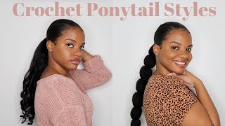 Crochet Ponytail Hairstyles | Bubble Ponytail & Curly Ponytail