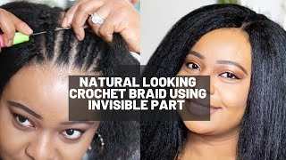 Natural Looking Crochet Braids With Kanekalon Hair// Invisible Part Method