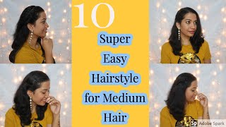 10 Super Easy Hairstyle For Medium Hair I Xmas & New Year  Special