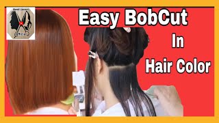 How To Do Easy Bob Hairstyle Cutting And Change Color Tutorial .