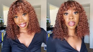Throw On And Go Ombre' Brown Curly Wig Ft. Luvme Hair