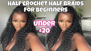 Under Ps20 Half Crochet Half Braids Hairstyle| Trending Protective Styles For Natural Hair| Liza Liv
