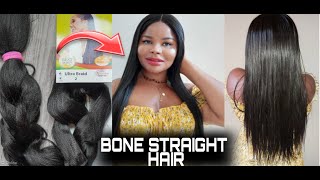 How To | 24Inches Diy Bone Straight Wig | Xpression Kanekalon Braiding Hair