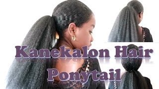 Kanekalon Hair Ponytail Tutorial