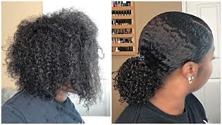 Sleek Low Curly Ponytail | Natural Hair