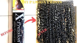 Diy|| How To Make Passion Twists From Straight Kanekalon Braiding Hair|| Expression Braiding Hair