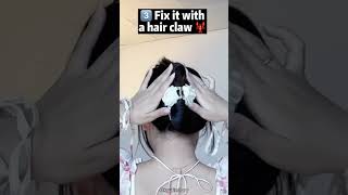 Spring Hairstyle With Hair Claw Hack  #Shorts #Hairstyle #Koreanhairstyle #Hairclip #Hairhacks