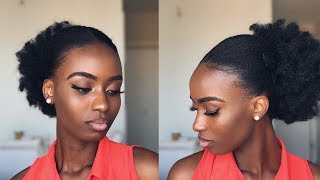 I Tried Using Eco Styler Gel On My 4C Natural Hair | Sleek Low Puff