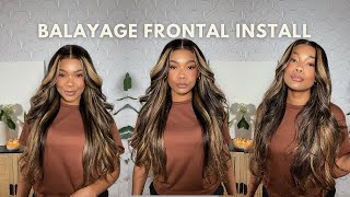 Balayage Hd Lace Frontal | Glueless Frontal Wig Install For Beginners |  Ft Megalook Hair