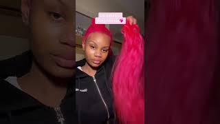 Perfect Color Match! She Did This Hot Pink Ponytail~ Extended Ponytail Tutorial #Elfinhair