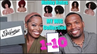 Hubby Rates My Wig Collection!! No Tape, No Glue Wig Try On Haul: Hergivenhair