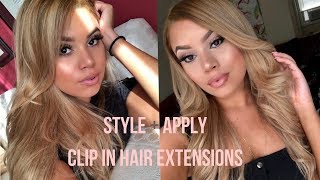 How To Style + Apply Clip In Hair Extensions | Bellami Hair | Patryyciah