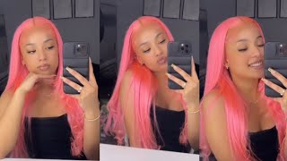 Step By Step : Installing A Pink Wig !! 13*4 26Inch Lace Front Wig Ft. Ossilee Hair
