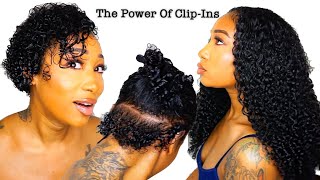 Washing My Hair For The First Time Since I Cut It! Clip-Ins On Short Curly Hair|Ft.Curlsqueen