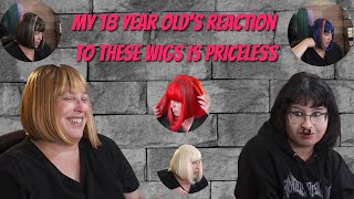 My 18 Yr Old Reacts To My 6 New Zury Sis Wigs - Zury Sis Ramon Colorpoint Rainbow Stripes