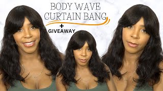 Shake N Go Girlfriend 100% Virgin Human Hair Wig - Body Wave Curtain Bang +Giveaway --/Wigtypes.Com