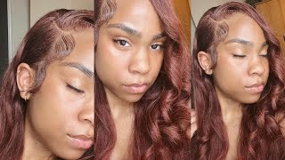 In Depth Reddish Brown Wig Install Tutorial | Ft. Ali Grace Hair