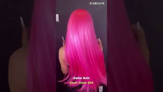 Everglow Pink Color Lace Wig