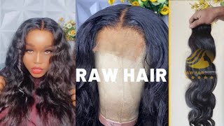 Raw Indian Hair Unboxing || Raw Hair Enterprises || Styling 4*4 Lace Closure Wig