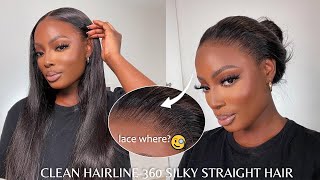 How To Melt Lace Like A Pro For Beginnners! Best Clean Hairline Super Fine 360 Hd Straight Hair