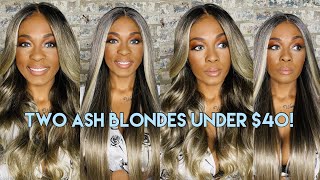 2 Ash Blonde Wigs Under $40 Bobbi Boss 13X4 Glueless Lace Frontal Wigs- Mlf264 Paisley Mlf261 Camila