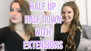 How To: Half Up With Clip In Extensions! | Bellami Hair Extensions