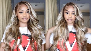 Best Pre Colored Blonde Highlight Wig Install + Side Part  | Ft. Yolissa Hair