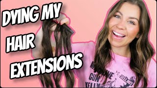 Box Dying My Clip In Hair Extensions | Dying My Clip In Hair Extensions And Trying Them On