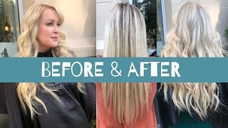 Bellami Pro Hair Before & After  I  Volume Weft Install