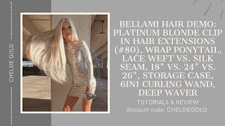 Bellami Hair Platinum Blonde Extensions, 6In1 Curler + Deep Waver: Demo, Review & Discount Code | Cg