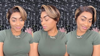Highlight Blonde Pixie Cut | Ft. Afsister Wig